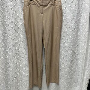 Cato‎ size 12 Tan Straight Leg Women's Pants dressy casual stretch comfy Heather